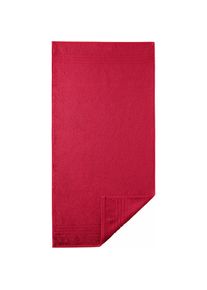 Egeria, Badet&uuml;cher &raquo;Madison&laquo; Uni-Programm mit Streifenbord&uuml;re, reine Baumwolle, rot, Walkfrottee, Obermaterial: 100% Baumwolle, B/L: 70 cmx140 cm -1 