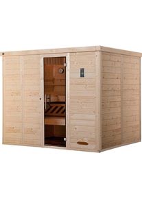 Weka , Sauna »Kemi« Set, 7,5 kW-Ofen mit digitaler Steuerung , natur