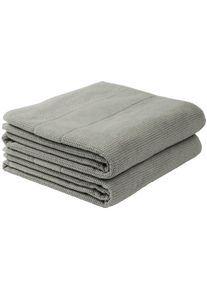 Schiesser , Duschtücher »Turin aus 100% Baumwolle in dezenter Reiskornoptik« MADE IN GREEN by OEKO-TEX , Grau , Obermaterial: 100% Baumwolle ,...