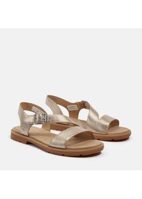 Timberland, Damen, Sandale &raquo;CALISTA BAY BACKSTRAP SANDAL&laquo; aus Leder, gold metallic, 42, gold metallic, Modische Sandale von Timberland mit 