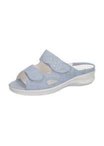 Waldl&auml;ufer Waldl&auml;ufer, Damen, Pantolette &raquo;MERLE&laquo; , Klettschuh, Sommerschuh, Bequemschuh in Spezialweite M, hellblau-silberfarben, 4,5 (37,5), hellblau-