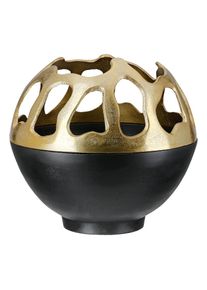 Gilde , Windlicht »Windlicht Branca goldfarben; schwarz« , goldfarben, schwarz