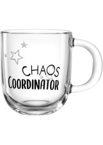 Leonardo, Tasse &raquo;BEcher "CHAOS COORDINATOR", 4er-Set, UFFICIO&laquo; sp&uuml;lmaschinengeeignet, transparent, bunt, Glas, &Oslash; 8,7 cm x 15 cm, transparent, bunt