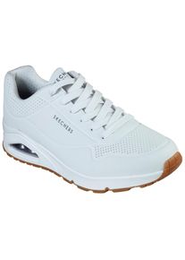 Skechers, Herren, Sneaker &raquo;Uno - Stand on Air&laquo; Freizeitschuh, Halbschuh, Schn&uuml;rschuh mit Air-Cooled Memory Foam, wei&szlig;, 41, wei&szlig;, Stylischer Sneaker 