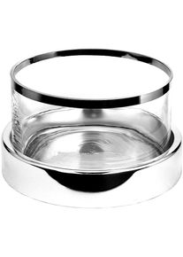 Fink, Schale &raquo;EMPIRE&laquo; 1 Stk. aus Eisen Dekoschale, Windlicht, silberfarben, &Oslash; ca. 25 cm, silberfarben, transparent, Eisen, &Oslash; 25 cm, silberfarben, 