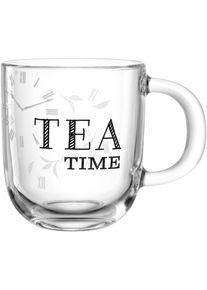 Leonardo, Tasse &raquo;Becher "TEA TIME", 4er-Set, UFFICIO&laquo; sp&uuml;lmaschinengeeignet, transparent, bunt, Glas, &Oslash; 8,7 cm x 15 cm, transparent, bunt