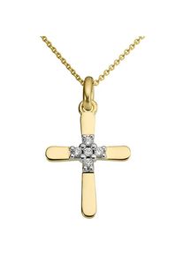 Firetti , Juegendliche , Kettenanhänger »Schmuck Geschenk Gold 333 Halsschmuck Anhänger für Kette Kreuz« () mit Diamant ,...