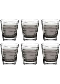 Leonardo, Gl&auml;ser-Set &raquo;VARIO STRUTTURA&laquo; 250 ml, 6-teilig, anthrazit, Glas, &Oslash; 8,3 cm x 9 cm, anthrazit