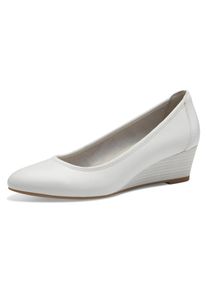 Tamaris , Pumps »Borage« , Keilabsatz, Halbschuh, Schlupfschuh mit komfortablem Elastikeinfass , weiß , 41 (7/7,5) , 41 (7/7,5) , Pumps in...