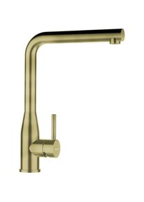 Schock, K&uuml;chenarmatur &raquo;Keto&laquo; Hochdruck, ausziehbarer Auslauf, R&uuml;ckflussverhinderer, White Gold, Edelstahl, B/H/T: 20,5 cm x 32,5 cm, White Gold