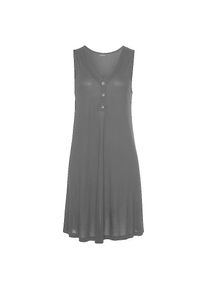 Lascana, Damen, Strandkleid mit Zierkn&ouml;pfen am Ausschnitt, kurzes Sommerkleid, Jerseykleid, schwarz, N-Gr, 34 -N-Gr, schwarz, Sommerliches 