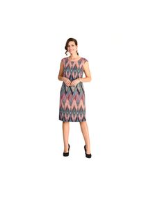 HERMANN LANGE Collection , Jerseykleid Ohne Taschen Sommerkleid mit grafischem Muster , grün-schwarz , N-Gr , 48 -N-Gr , 48 , Kleid von Hermann Lange