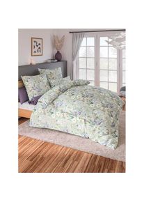 wäschepur wäschepur , Bettwäsche 2 Stk. tlg. , reseda-bedruckt , 100% Baumwolle , B/L: 135 cm x 200 cm