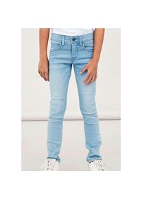 name it , Stretch-Jeans »NKMSILAS für Jungen mit verstellbarem Bund und schlanker Form« slim fit, Denim, Abriebeffekte, angesetztes Bündchen ,...