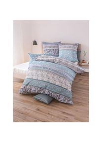 wäschepur wäschepur , Bettwäsche 2 Stk. tlg. , ozean-grau-bedruckt , 100% Baumwolle , B/L: 135 cm x 200 cm