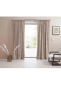 LeGer Home by Lena Gercke, Vorhang &raquo;Samt Ladina&laquo; Stangendurchzug 1 Stk. tlg. blickdicht, gewebt, verschiedene Gr&ouml;&szlig;en, 1 St&uuml;ck, Bestseller, sand beige,