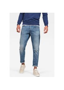 G-Star Raw G-STAR, Damen, Regular-fit-Jeans &raquo;3301 Straight Tapered&laquo;, blue-aged, L&auml;nge 30, 35 -L&auml;nge 30, blue-aged, Five-Pocket-Design und Button-fly