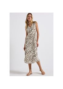 Street One, Damen, Midikleid Ohne Taschen mit grafischem Muster, tumbled beige, N-Gr, 44 -N-Gr, tumbled beige, Sommerkleid von Street One