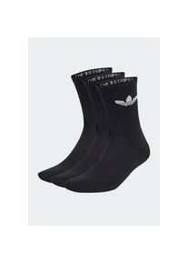 adidas originals , Sportsocken »TREFOIL CUSHION CREW SOCKEN, 3 PAAR« 3 Stk. tlg. , Black , M (40/42) , M (40/42) , Wadenlange Socken mit Trefoil...