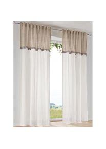 HEINE HOME, Gardine Multifunktionsband 1 Stk. tlg., wei&szlig;-natur, Leinen, Polyester, 175 cm -Multifunktionsband, wei&szlig;-natur
