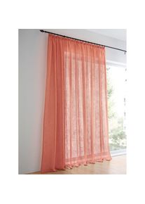 HEINE HOME , Gardine Schlaufen 1 Stk. tlg. , terracotta , 100% Polyester , 245 cm