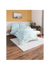 wäschepur wäschepur , Bettwäsche 2 Stk. tlg. , zartmint-topas-bedruckt , 100% Baumwolle , B/L: 135 cm x 200 cm