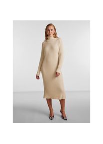 Y.A.S, Damen, Strickkleid &raquo;YASMAVI KNIT MIDI ROLLNECK DRESS&laquo;, birch, N-Gr, XL -N-Gr, birch, Elastische Baumwollmischung: passt sich deinen Bewegungen 