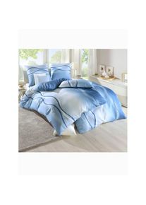Bierbaum , Bettwäsche 1 Stk. tlg. , blau , 100% Baumwolle , B/L: 135 cm x 200 cm