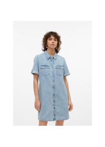 Véro Moda Vero Moda , Jeanskleid »VMJENNIE SS SHORT DENIM DRESS NOOS« Brusttaschen , Light Blue Denim , N-Gr , XL -N-Gr , XL , Modisches Jeanskleid mit...