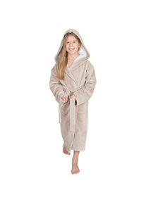 WEWO-Fashion Wewo fashion , Kinderbademantel »8521« mit Gürtel, 1 Stk. tlg., Soft Touch , stone , Obermaterial: 40% Polyester, 30% Baumwolle, 30% Viskose , 122/128