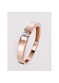 Lady , Damen , Fingerring , silber rosé vergoldet 925 , 19 , Klassisch-eleganter Damenring