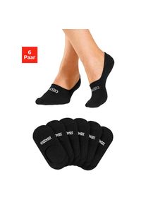 Chiemsee , Füßlinge Packung, 6 Paar tlg. mit eingestricktem Markennamen , schwarz , 39-42 , 39-42 , Druckfreie weiche Zehennaht
