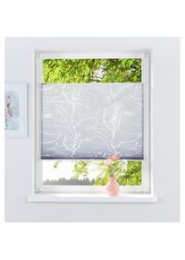 my home , Plissee »Anna« Lichtschutz ohne Bohren verspannt Ästemotiv, Bestseller mit über 500 4,5-Sterne-Bewertungen, Klemmträger , grau ,...