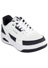 Skechers, Damen, Sneaker &raquo;UNO COURT-COURTED STYLE&laquo; , Skater Schuh, Retro Sneaker mit Memory Foam, wei&szlig;-schwarz, 38, wei&szlig;-schwarz, Skechers Sneaker in 