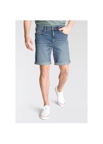 Mustang , Jeansshorts »Washington« Sommerhose krempelbar, mit leichter Waschung , medium blue , N-Gr , 30 -N-Gr , 30 , Lässiger Denimshorts...