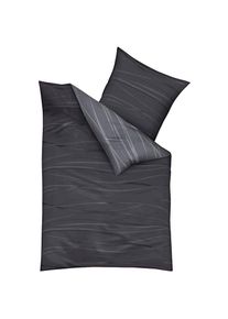 Kaeppel , Bettwäsche 2 Stk. tlg. , grau-anthrazit , 100% Baumwolle , B/L: 135 cm x 200 cm
