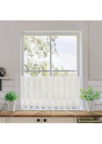 GERSTER , Scheibengardine »Elaine, nach Maß« Durchzuglöcher 1 Stk. tlg. SB-Bistro "Elaine", maßgenaue Anfertigung , natur , Obermaterial: 100%...