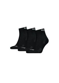 Puma , Kurzsocken 3 Stk. tlg. mit eingestricktem Logo im Bund , schwarz , 39-42 , 39-42 , Herrensocken von Puma