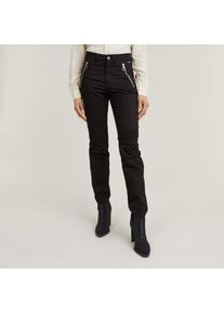 G-Star Raw G-STAR, Damen, Bikerhose &raquo;Biker Skinny Cargo&laquo; mit kontrastfarbenen Rei&szlig;verschl&uuml;ssen, dk black, L&auml;nge 32, 26 -L&auml;nge 32, dk black, Bikerhose von G-STAR