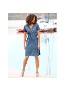 Casual Looks , Damen , Jeanskleid »Kleid« Eingrifftaschen , blue-bleached , Normalgrößen , 44 -Normalgrößen , 44 , reine Baumwolle