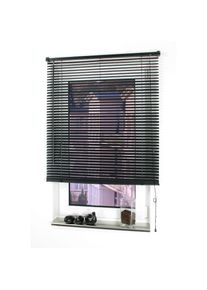 Liedeco, Jalousie mit Bohren freih&auml;ngend Kunststoff, schwarz, 220 cm, schwarz