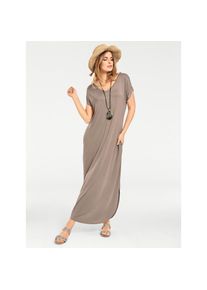 Heine , Damen , Shirtkleid »Shirtkleid« Eingrifftaschen , sand , Normalgrößen , 46 -Normalgrößen , 46 , Moderner Lässig-Look