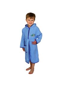 Wörner Wörner , Kinderbademantel »Traktor hellblau« 1 Stk. tlg., mit Stickerei, mit Tasche, maschinenwaschbar, trocknergeeignet , hellblau , Obermaterial:...