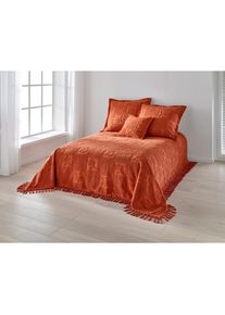 Pereira da Chuna , Tagesdecke , terracotta , 100% Baumwolle , B/L: 180 cm x 250 cm