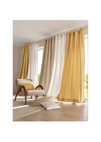 HEINE HOME , Vorhang Ösen 1 Stk. tlg. , offwhite , 100% Baumwolle , 145 cm