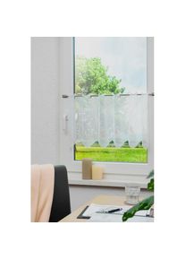 Stickereien Plauen , Panneaux »Linda« Stangendurchzug 1 Stk. tlg. , weiß , Obermaterial: 100% Polyester , 30 cm