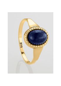 Lady , Damen , Fingerring , gelbgold 375 , 20 , Ring mit ovalen Lapislazuli