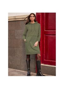 Heine , Damen , Shirtkleid »Shirtkleid« Paspeltaschen , khaki , Normalgrößen , 42 -Normalgrößen , 42 , trendiger Materialmix