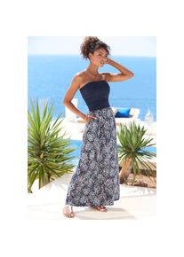Vivance , Maxikleid Eingrifftaschen mit schmalem Oberteil und Taschen, Strandkleid, Alloverprint , blau bedruckt , N-Gr , 36 -N-Gr , 36 ,...