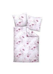 Janine , Bettw&auml;sche 2 Stk. tlg. , champagner-altrosa-bedruckt , 100% Baumwolle , B/L: 135 cm x 200 cm